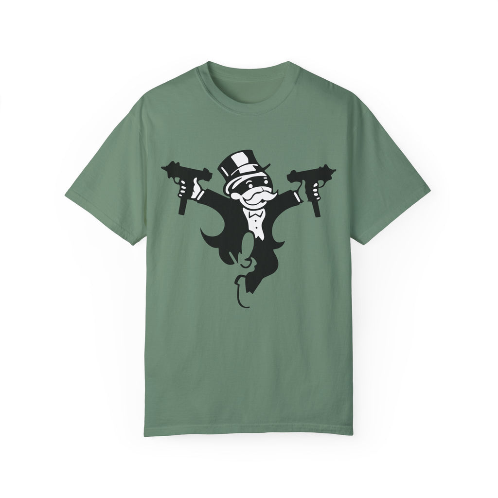 BraggerSwine Unisex Garment-Dyed T-Shirt - Monopoly Gangster