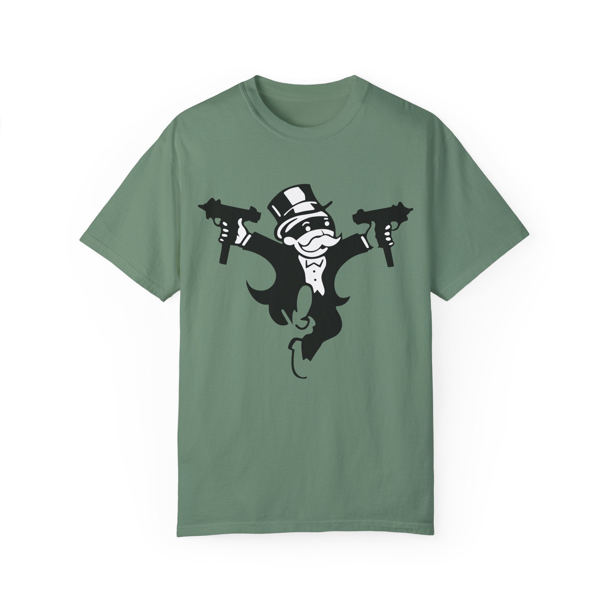 BraggerSwine Unisex Garment-Dyed T-Shirt - Monopoly Gangster