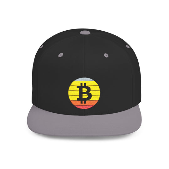 Bitcoin Retro Snapback Hat — Vintage Crypto Logo Flat Bill