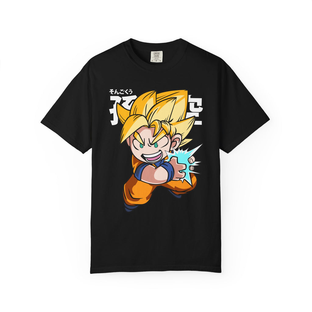 Anime Fighter T-Shirt — Super Saiyan Kamehameha Graphic Tee