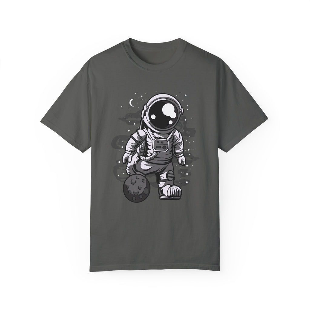 BraggerSwine Unisex Garment-Dyed T-Shirt - Astronaut Soccer
