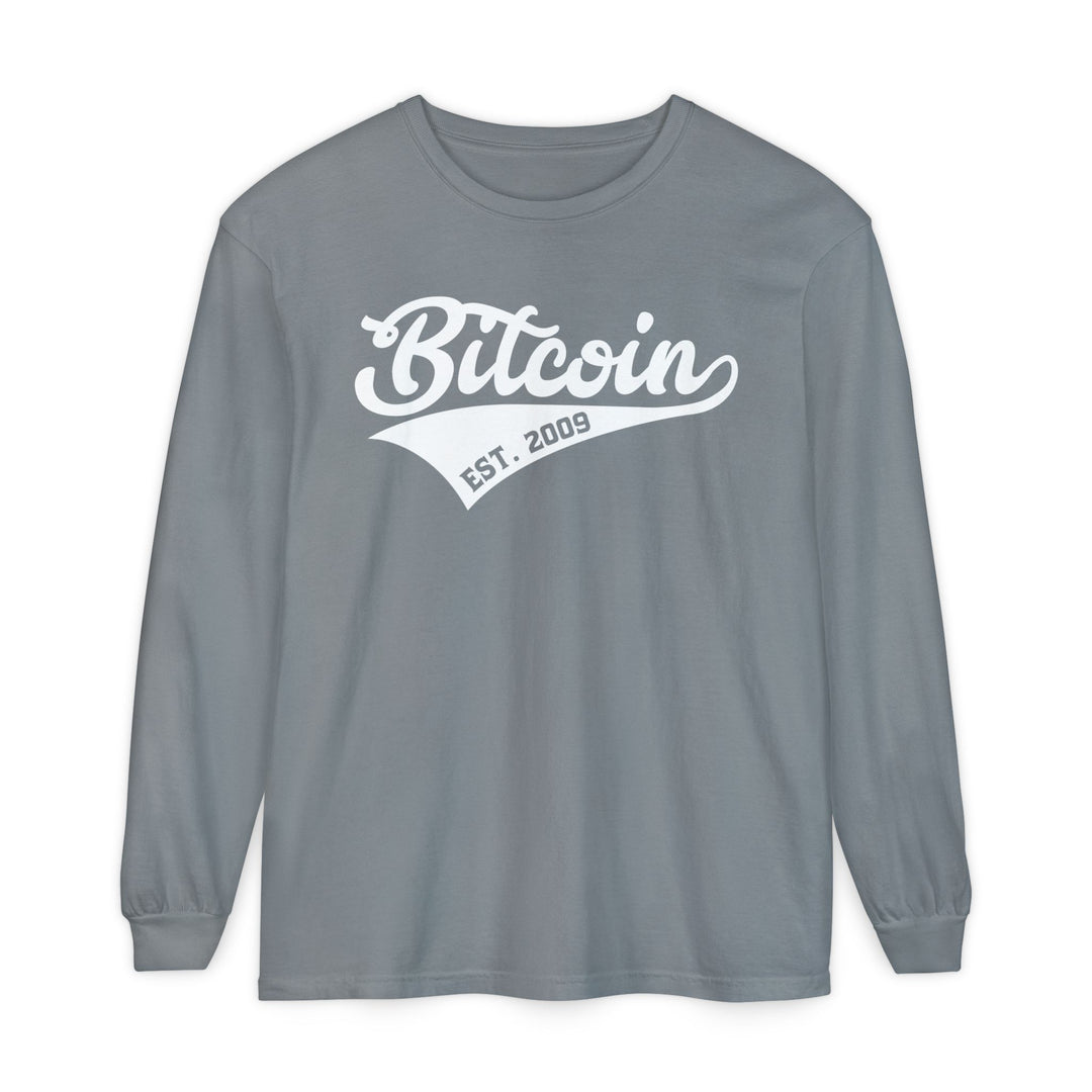 Bitcoin Est. 2009 Long Sleeve Tee — Vintage Crypto Shirt