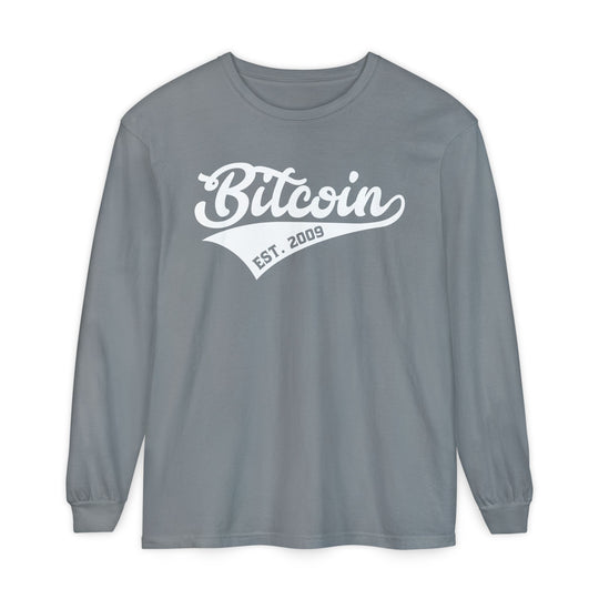 Bitcoin Est. 2009 Long Sleeve Tee — Vintage Crypto Shirt