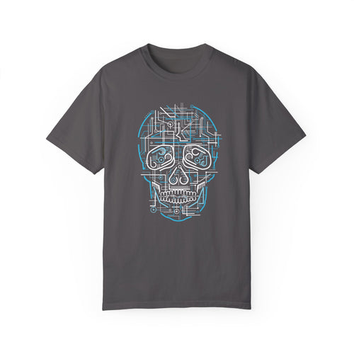 BraggerSwine Unisex Garment-Dyed T-Shirt - Electric Skull