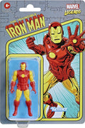 Marvel Legends Iron Man action figure packaging with character and branding.