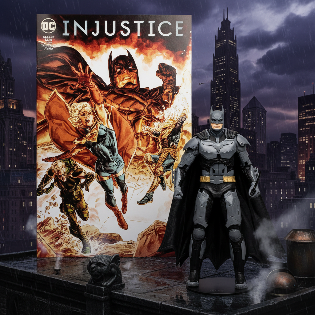Injustice 2 Batman Page Punchers 7-Inch Scale Action Figure with Injustice Comic
