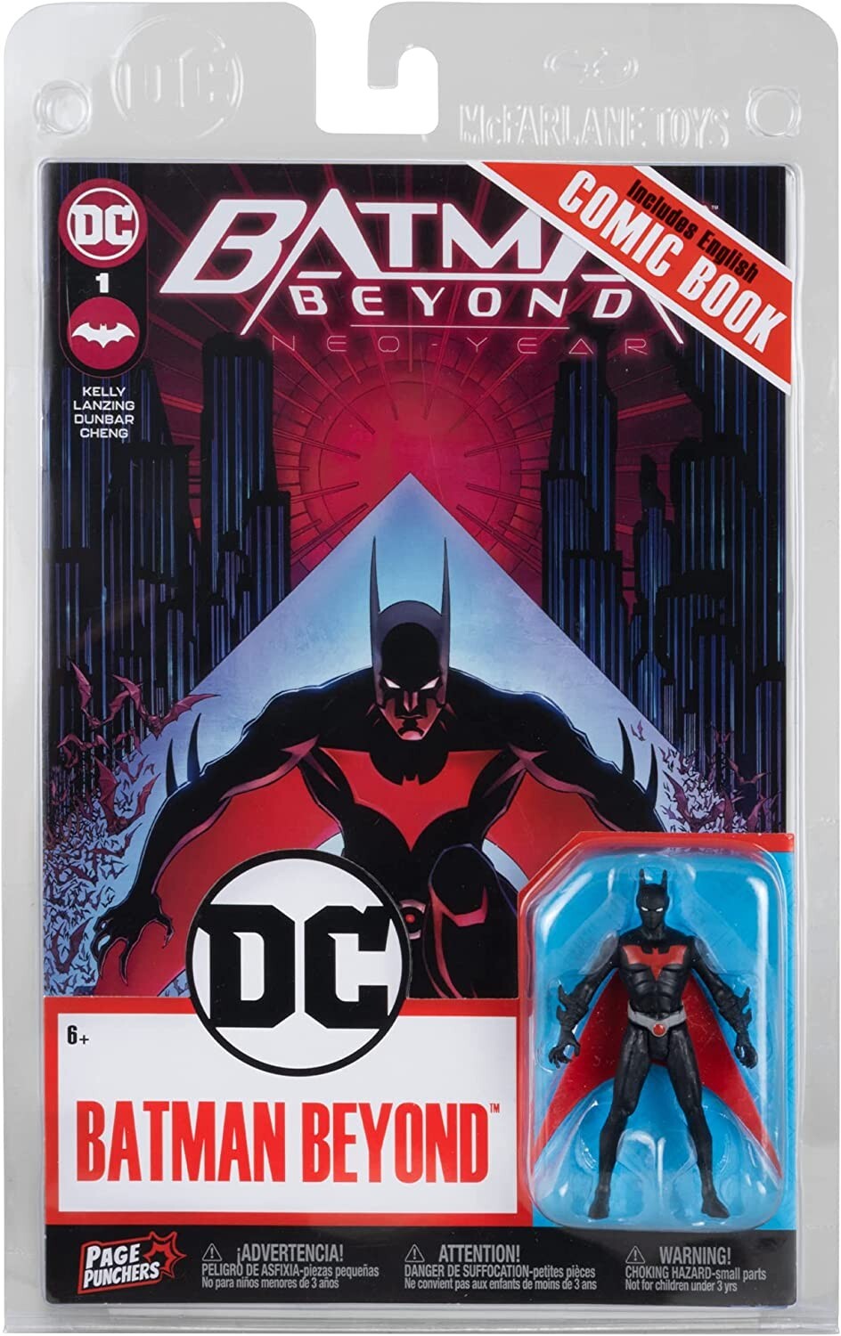 Batman Beyond DC Direct Neo Year-Page Punchers 3" Action Figure With Comic Book