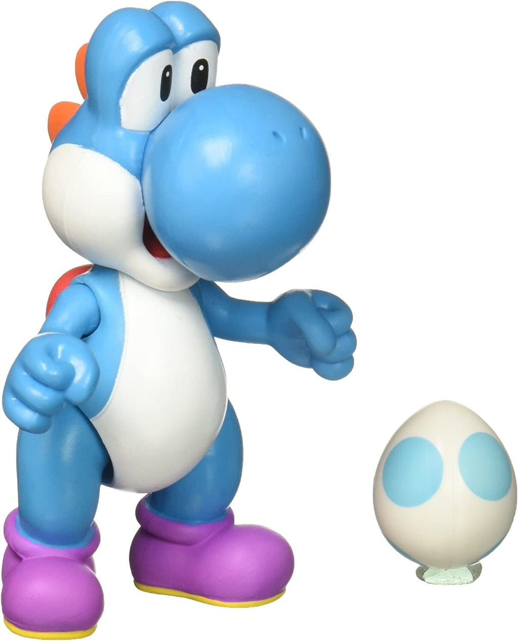 Jakks Pacific World of Nintendo Super Mario Light Blue Yoshi with Egg Figure