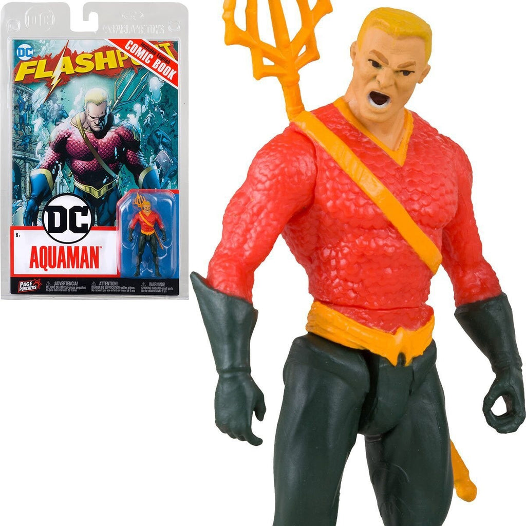 Flashpoint DC Direct Aquaman Page Punchers 3" Action Figure With Comic Book