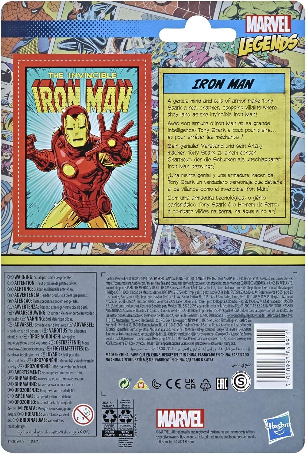 Marvel LegendsMarvel Legend Retro Iron Man 3.75" Action Figure Case Fresh (2021)