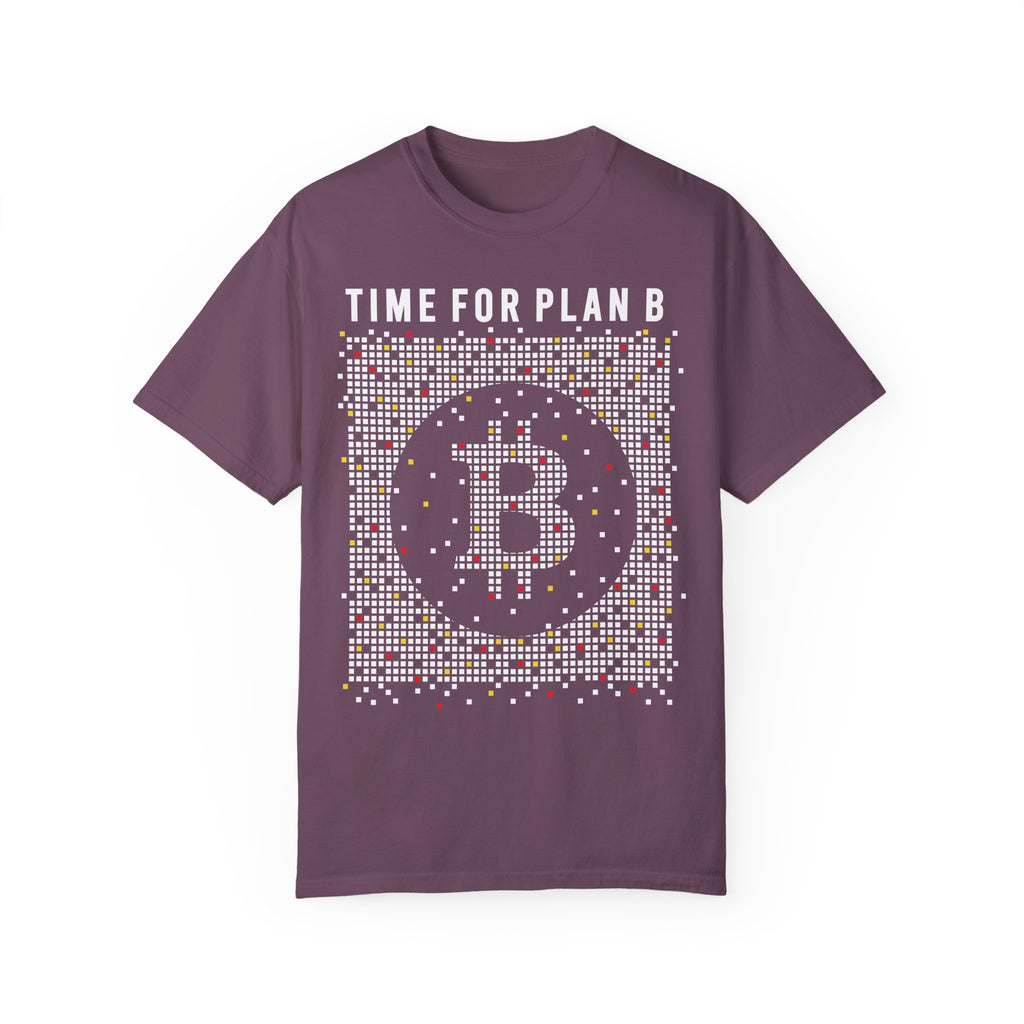 BraggerSwine Unisex Garment-Dyed T-Shirt - Time For Plan Bitcoin