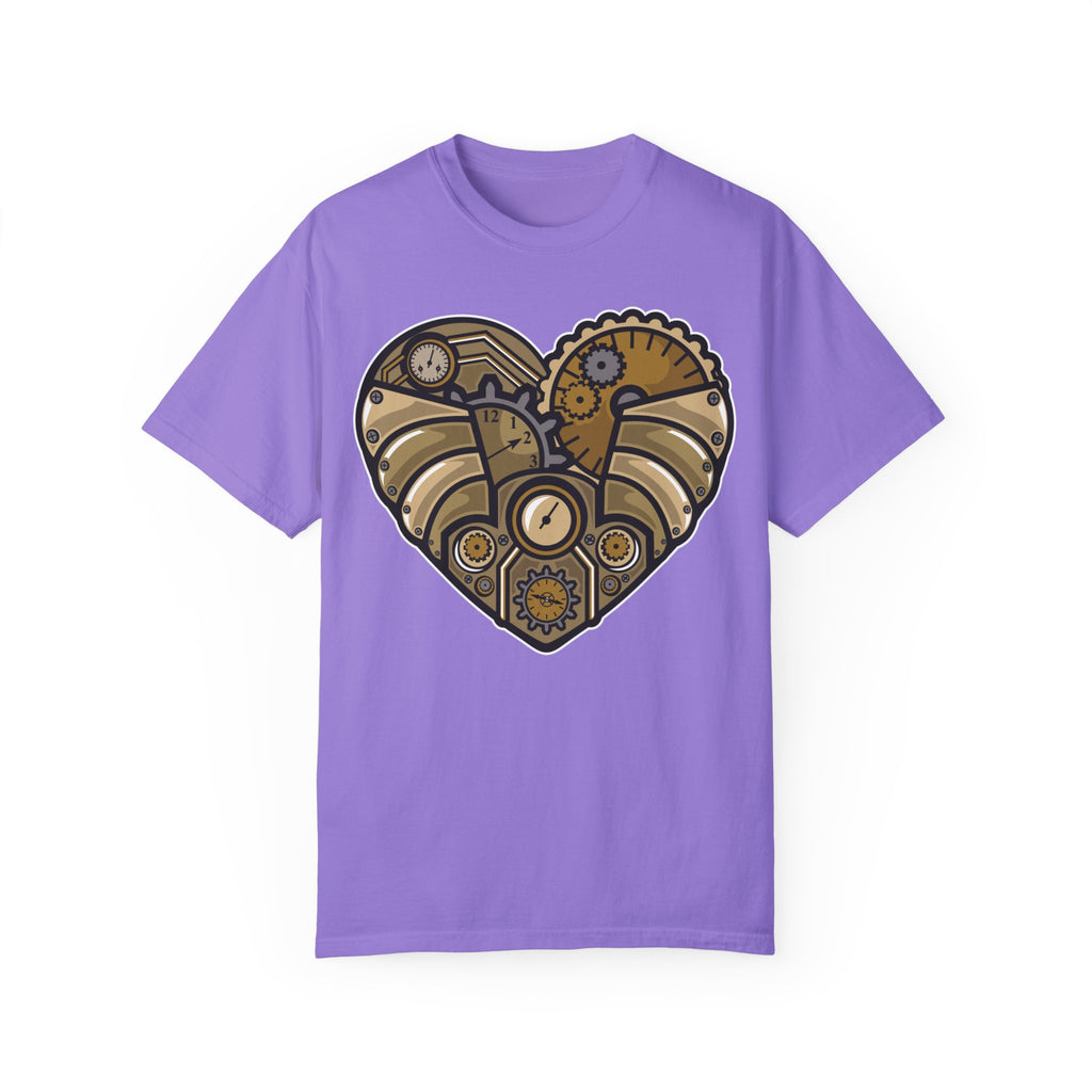 BraggerSwine Unisex Garment-Dyed T-Shirt - Steam Punk Heart