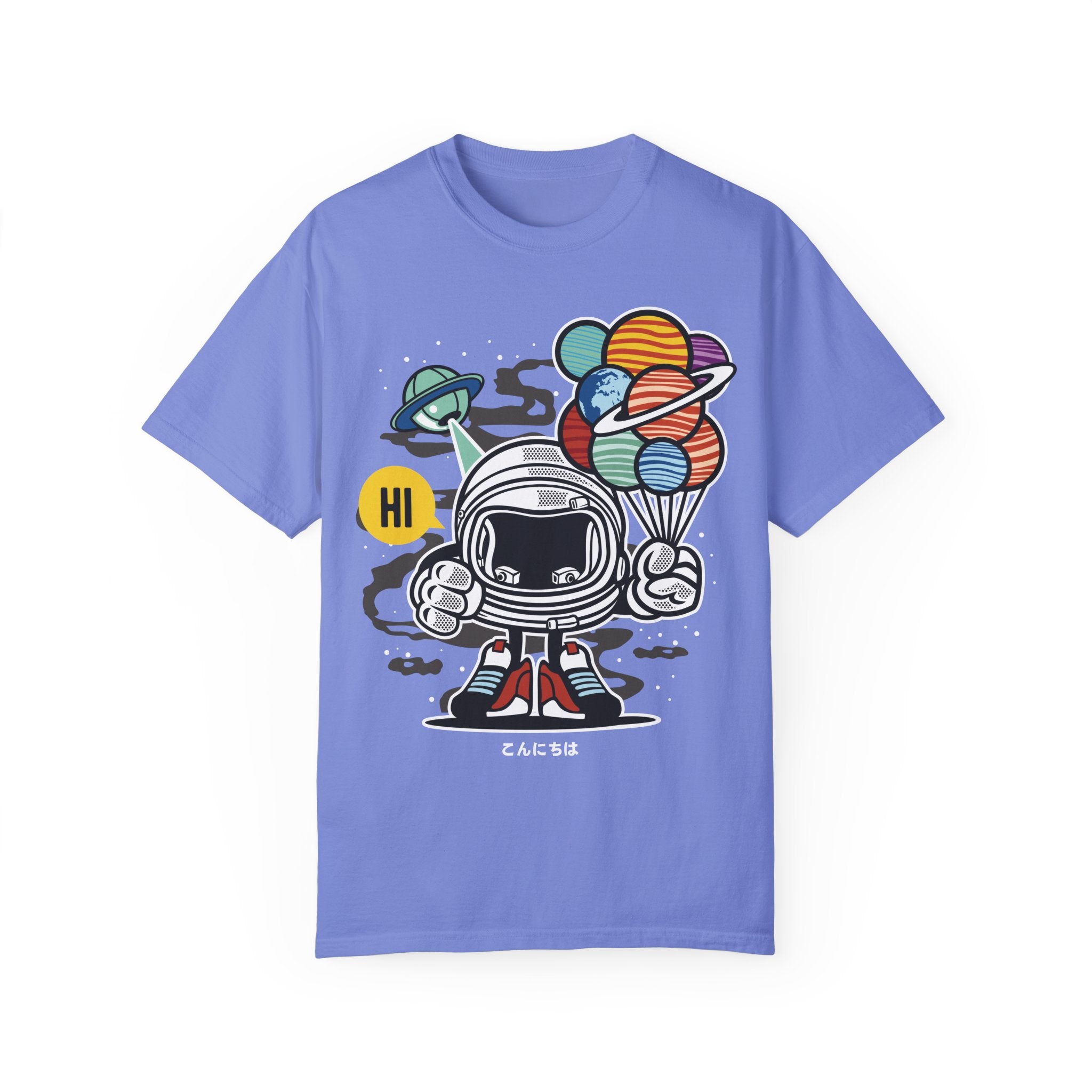 BraggerSwine Unisex Garment-Dyed T-Shirt - Alien World Balloons