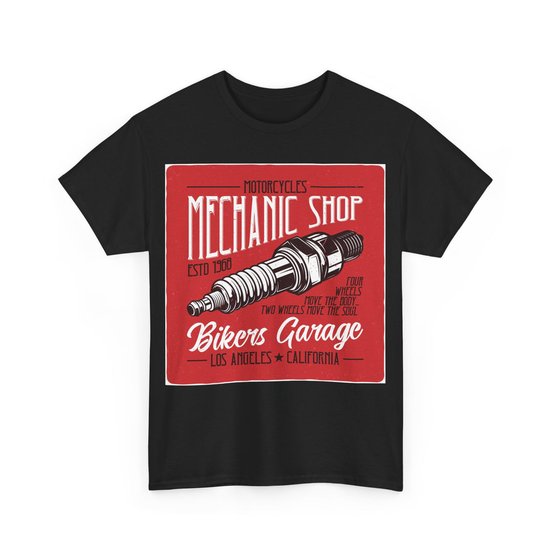 Bikers Garage Los Angeles California Unisex Heavy Cotton Tee