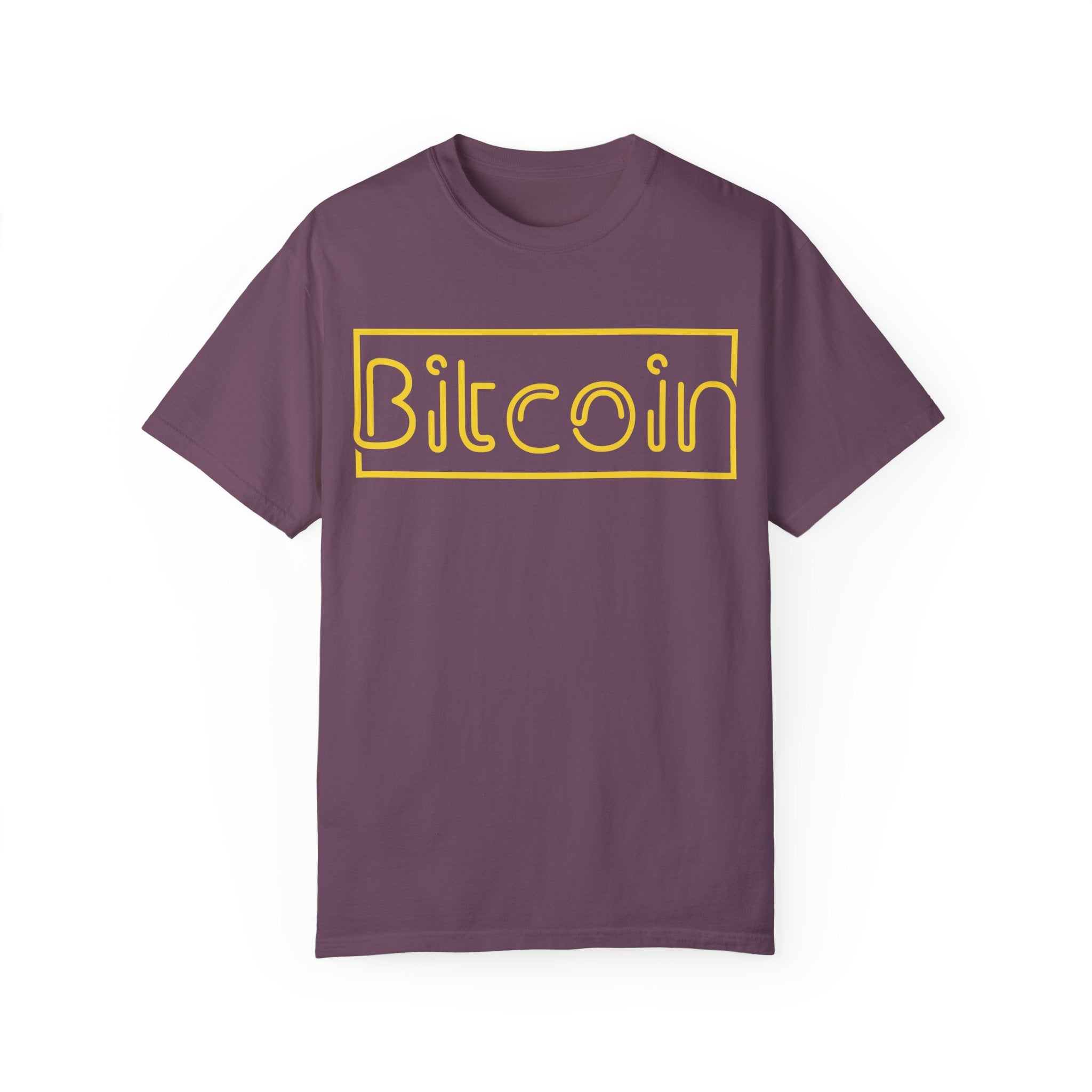 BraggerSwine Unisex Garment-Dyed T-Shirt - Bitcoin Neon