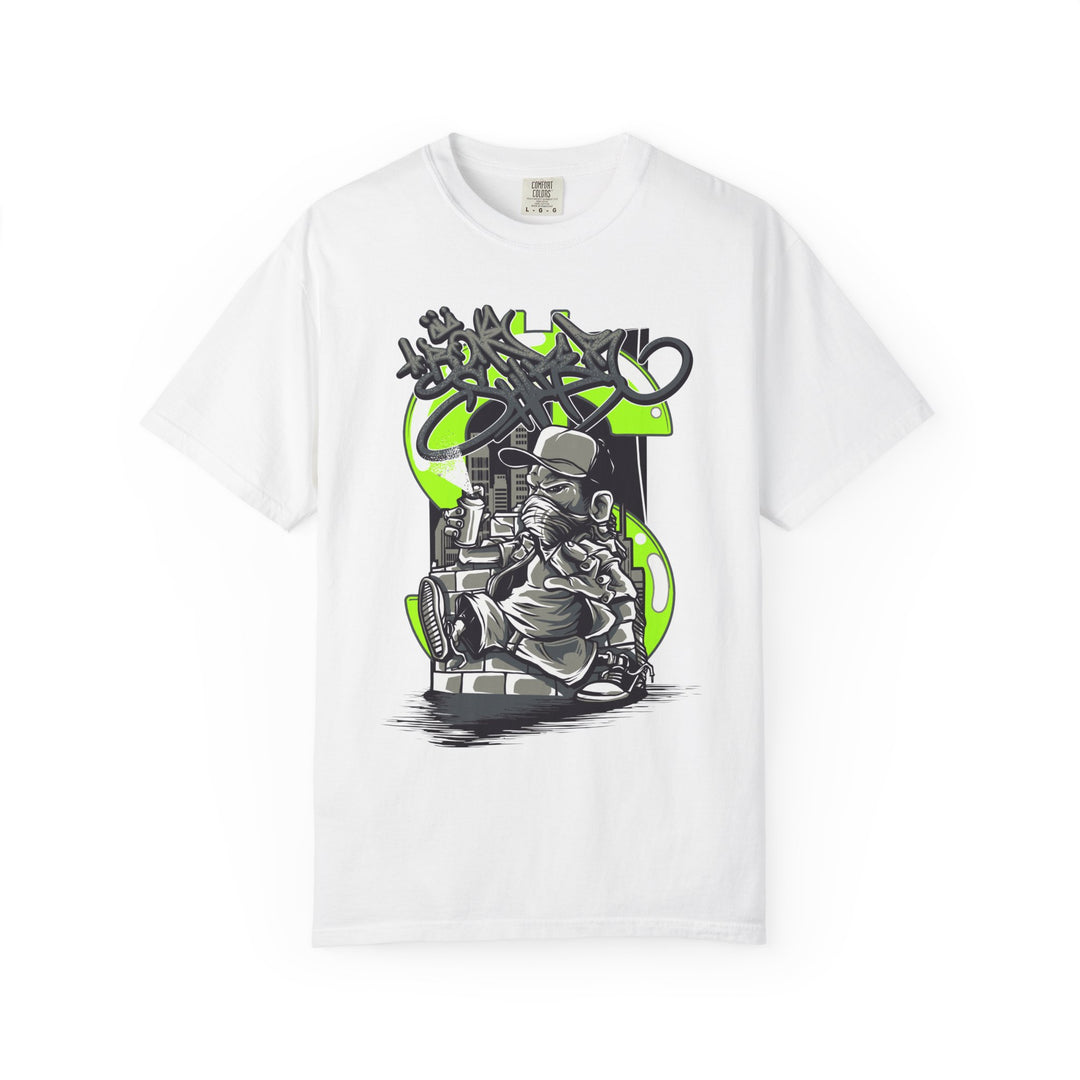 Graffiti DJ T-Shirt – Urban Streetwear Tee with Turntable Artist Graphic