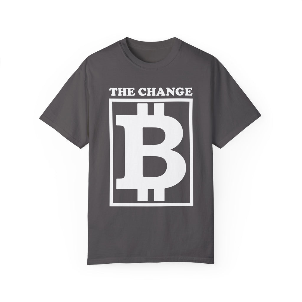 BraggerSwine Unisex Garment-Dyed T-Shirt - The Change Bitcoin