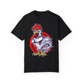 BraggerSwine Unisex Garment-Dyed T-Shirt - Big "Cock" Rooster