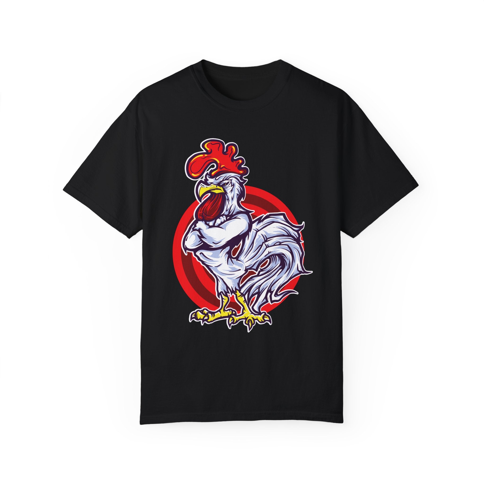 BraggerSwine Unisex Garment-Dyed T-Shirt - Big "Cock" Rooster