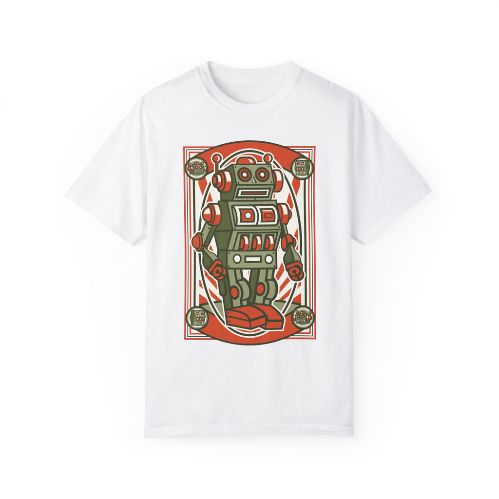 BraggerSwine Unisex Garment-Dyed T-Shirt - Vintage Robot