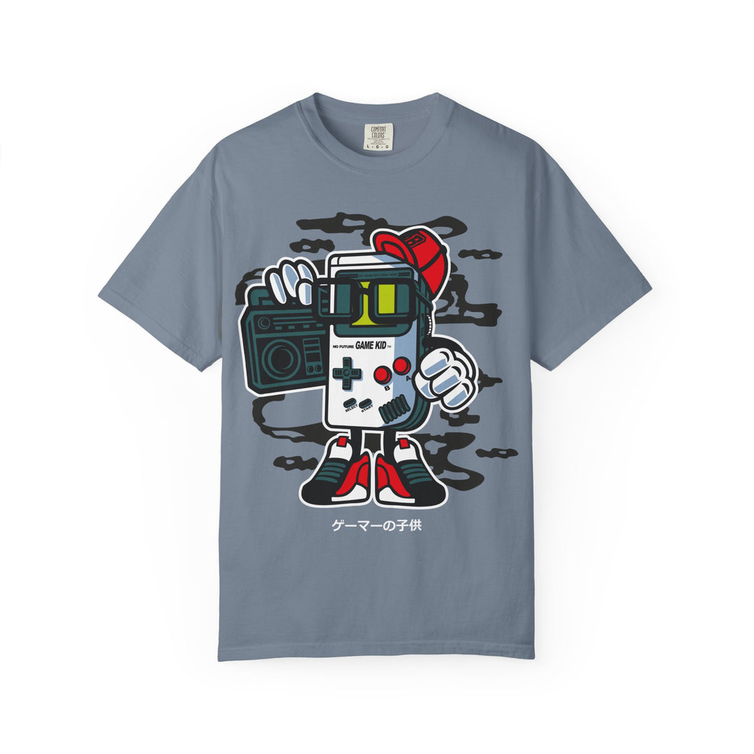 Retro Game Kid Character T-Shirt — Vintage Gamer Graphic Tee