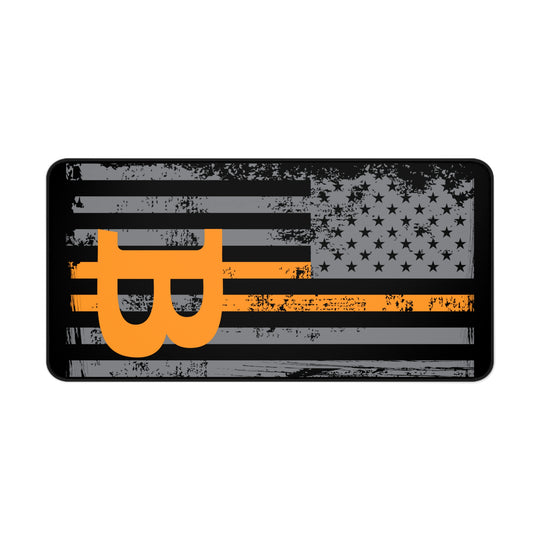 American Bitcoin Flag Desk Mat