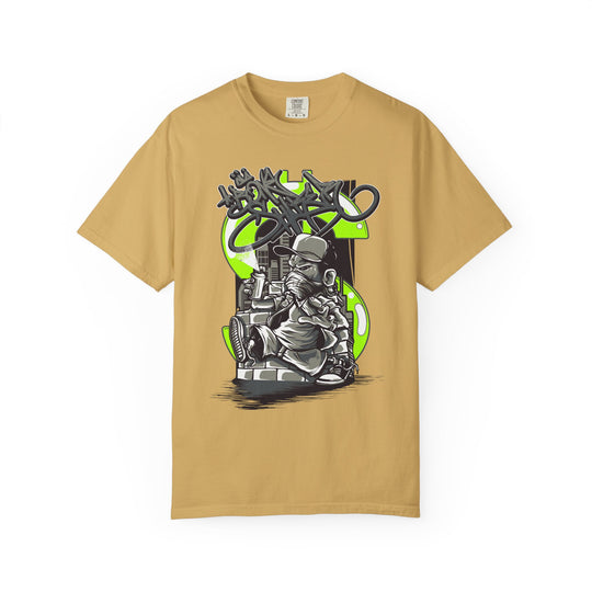 Graffiti DJ T-Shirt – Urban Streetwear Tee with Turntable Artist Graphic