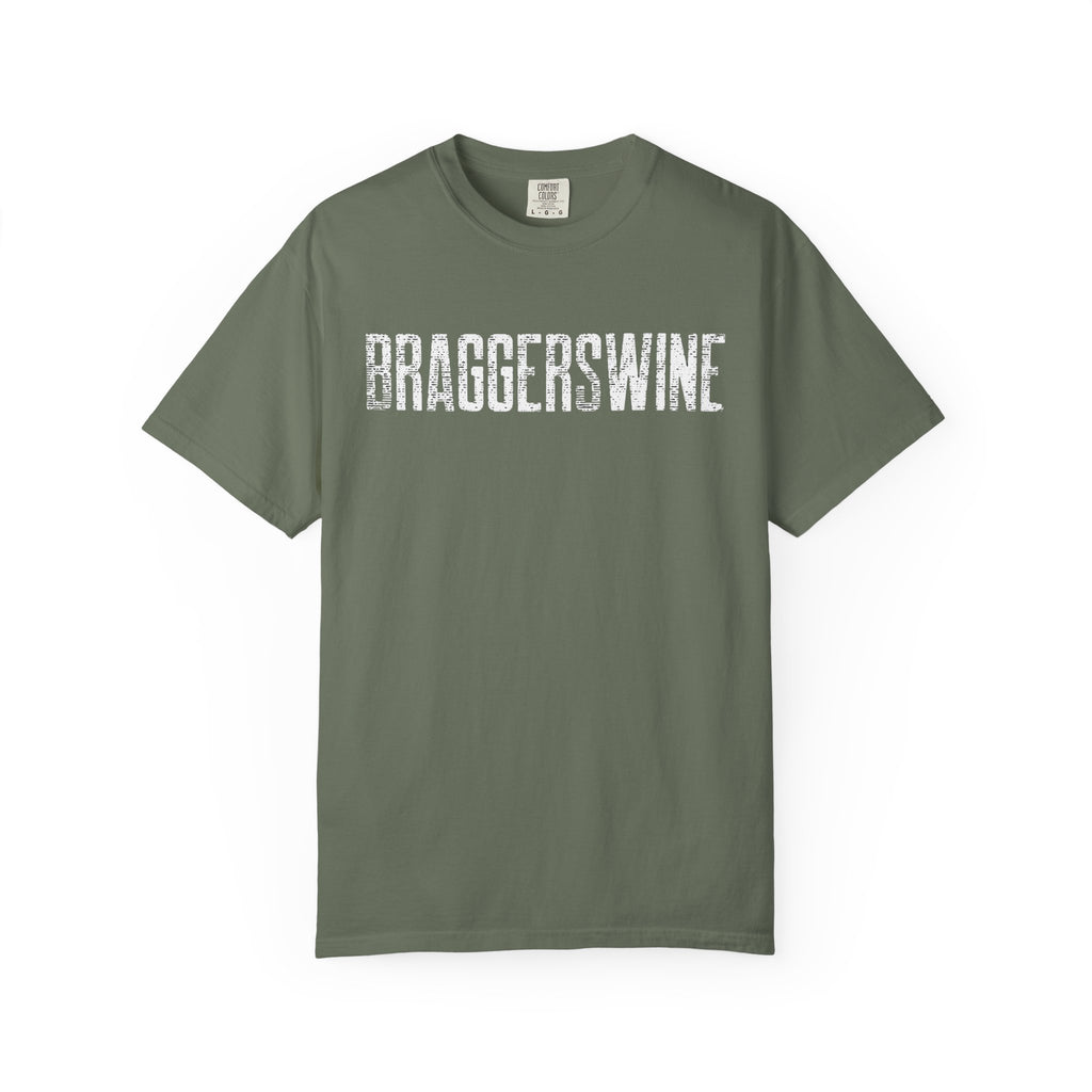 BraggerSwine Graphic Tee Bold Distressed Logo | Unisex Street Style T-Shirt