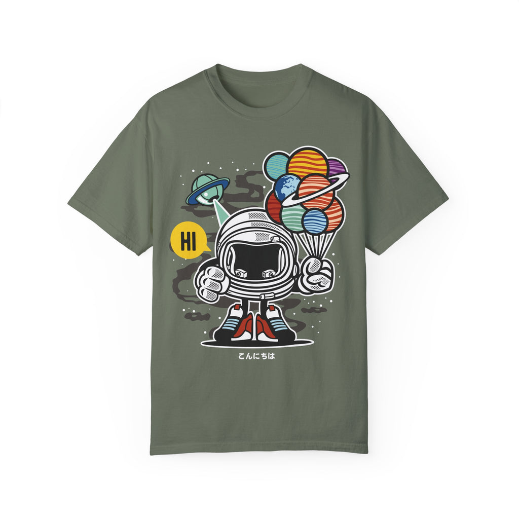 BraggerSwine Unisex Garment-Dyed T-Shirt - Alien World Balloons