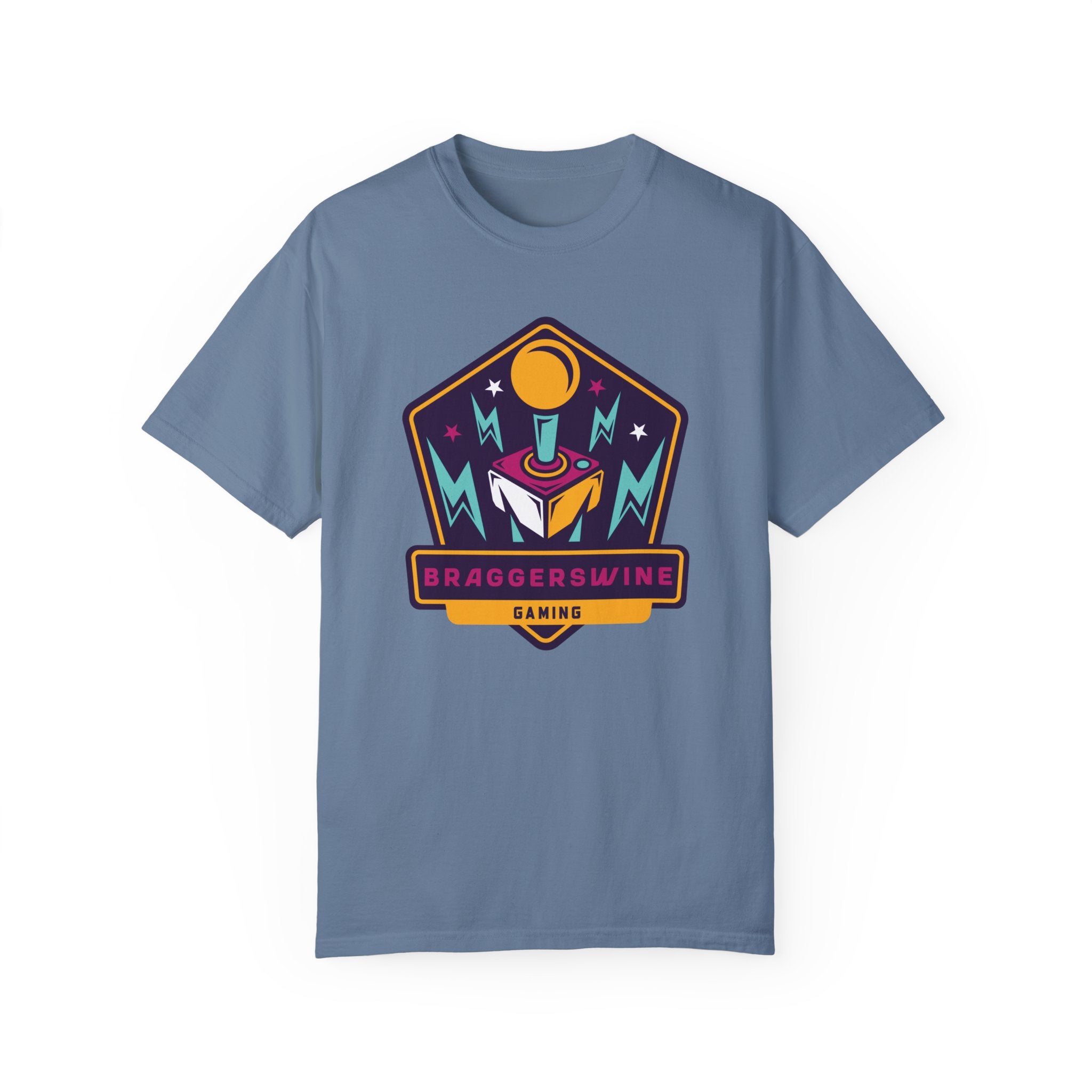 BraggerSwine Unisex Garment-Dyed T-Shirt - BraggerSwine Retro Joystick