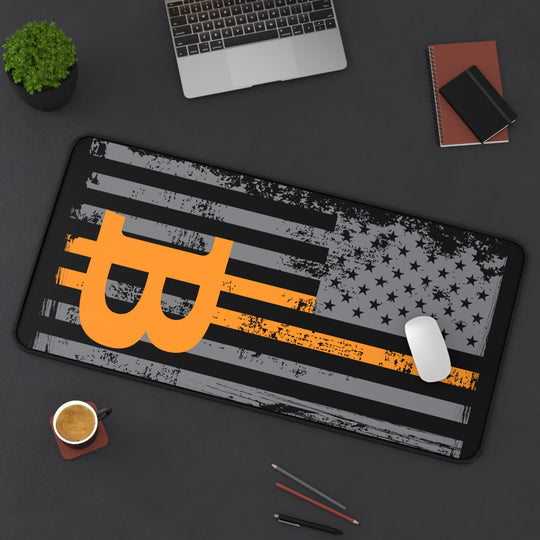 American Bitcoin Flag Desk Mat