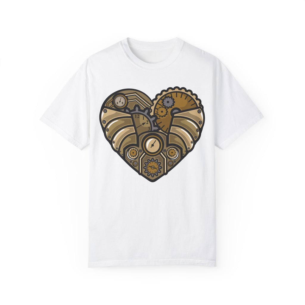 BraggerSwine Unisex Garment-Dyed T-Shirt - Steam Punk Heart