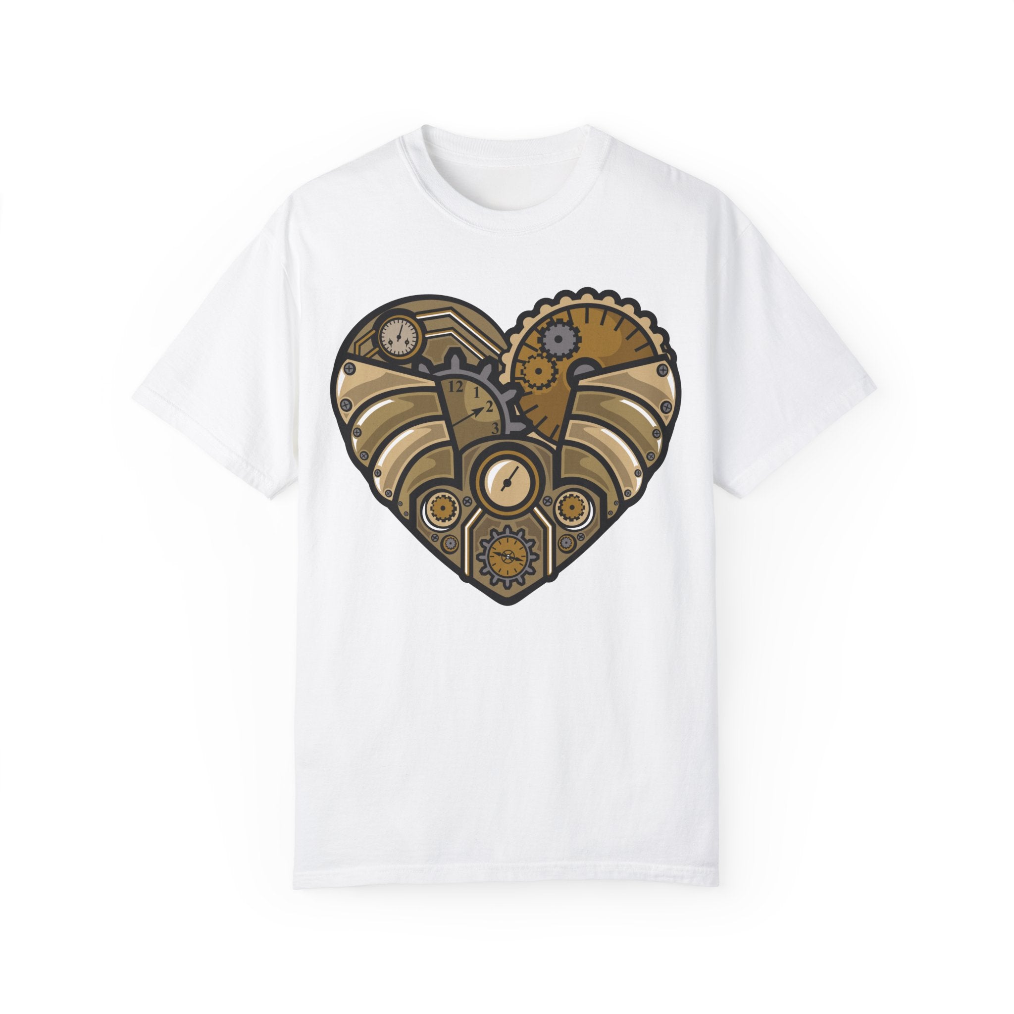 BraggerSwine Unisex Garment-Dyed T-Shirt - Steam Punk Heart