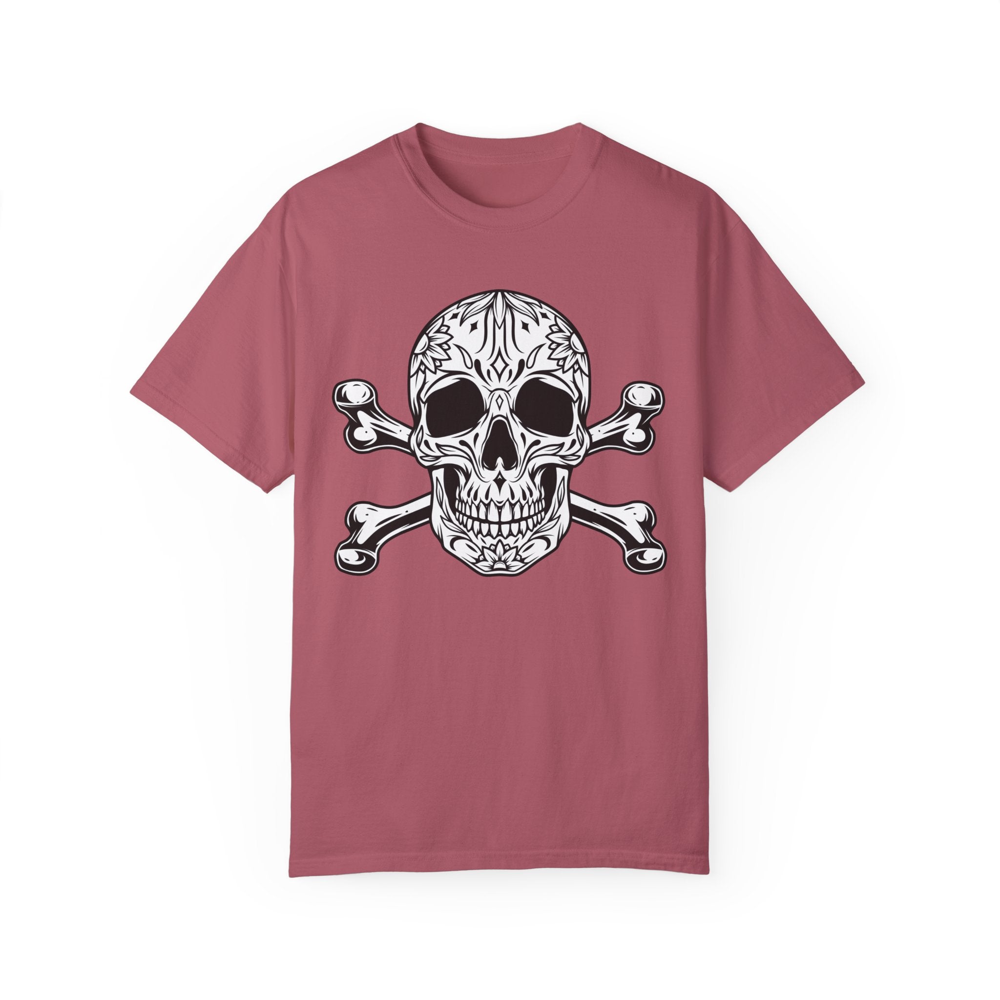 BraggerSwine Unisex Garment-Dyed T-Shirt - Mexican Skull & Bones