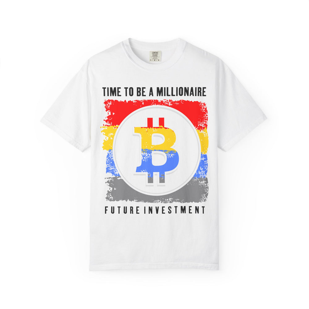 Bitcoin Millionaire T-Shirt — "Time to Be a Millionaire | Future Investment" Crypto Tee