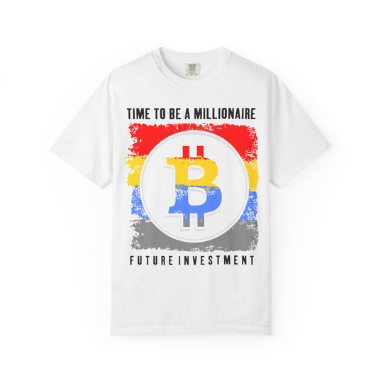 Bitcoin Millionaire T-Shirt — "Time to Be a Millionaire | Future Investment" Crypto Tee