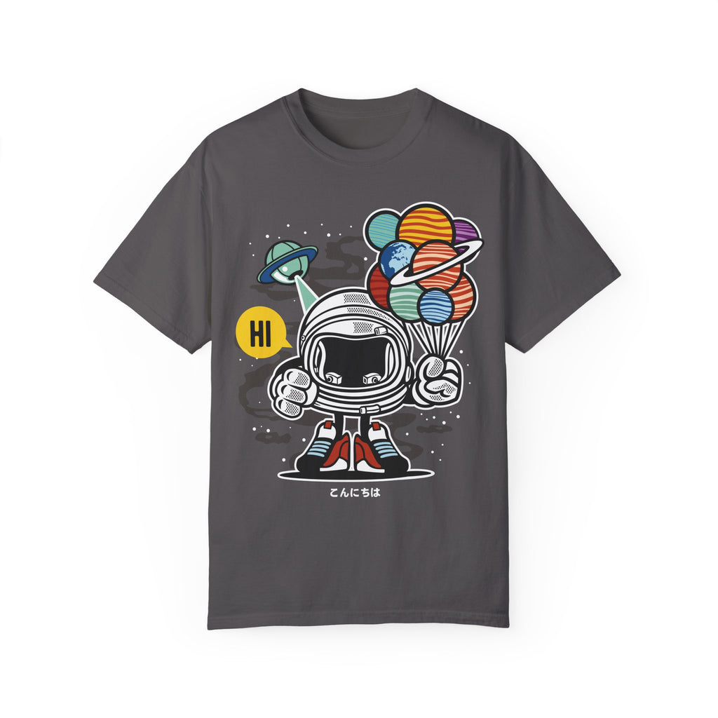 BraggerSwine Unisex Garment-Dyed T-Shirt - Alien World Balloons