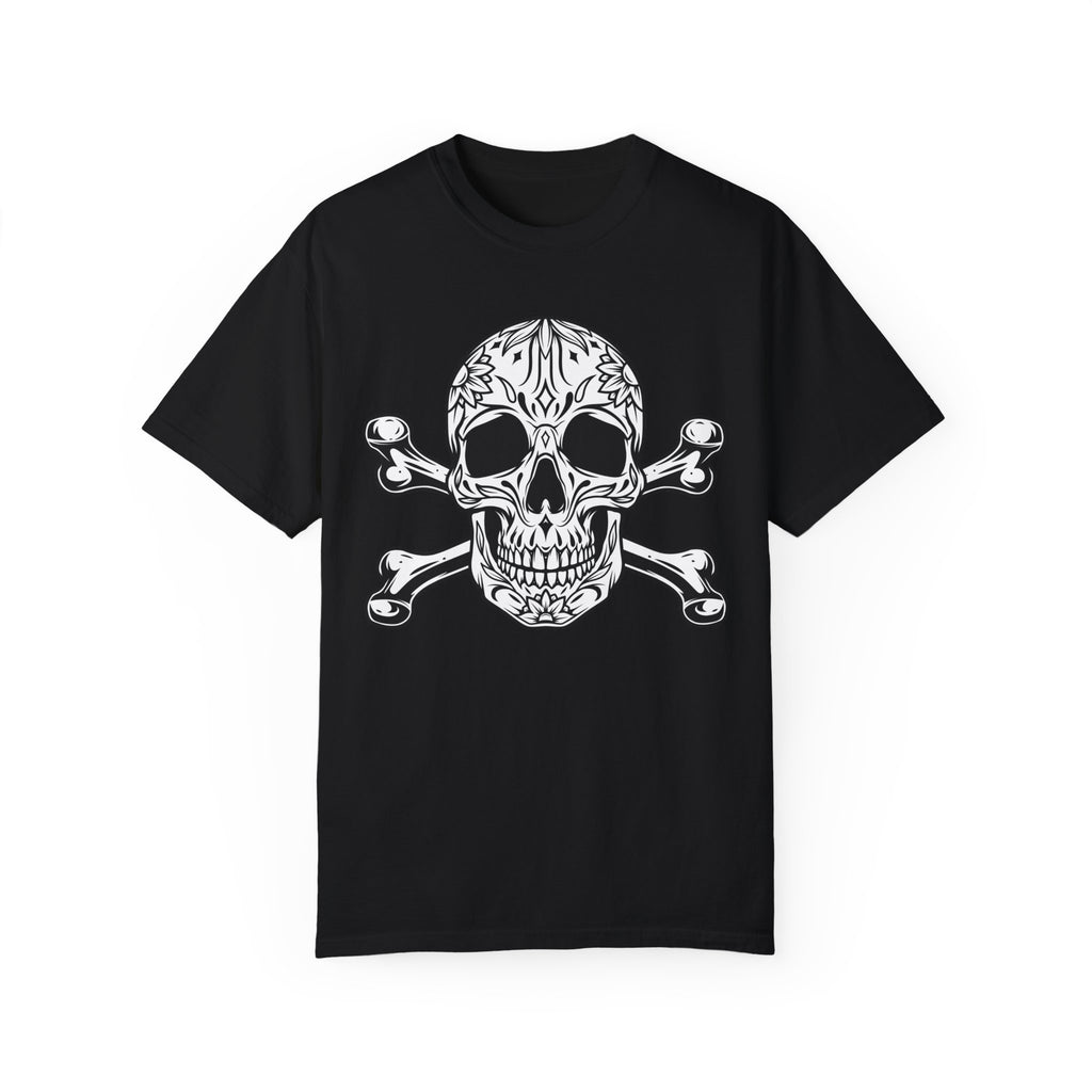 BraggerSwine Unisex Garment-Dyed T-Shirt - Mexican Skull & Bones
