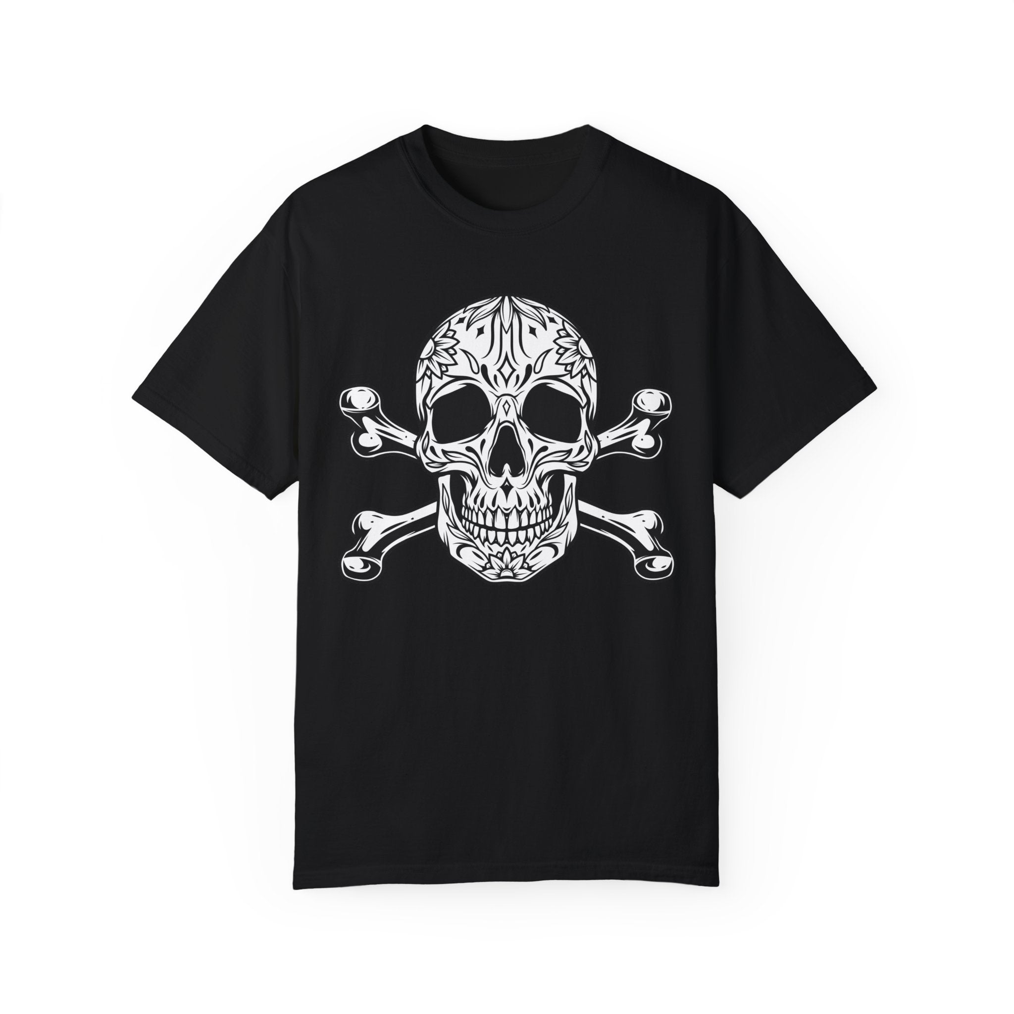 BraggerSwine Unisex Garment-Dyed T-Shirt - Mexican Skull & Bones