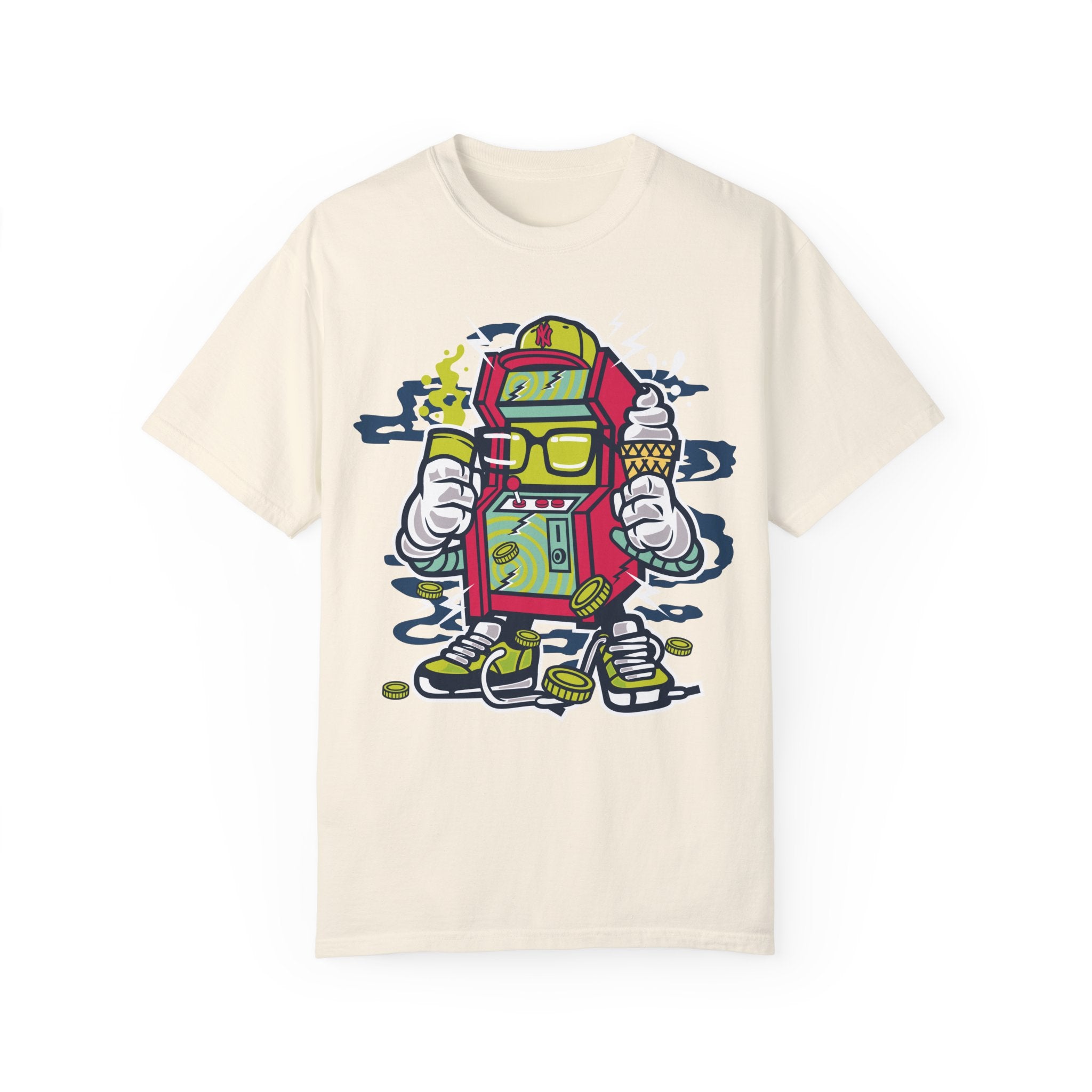 BraggerSwine Unisex Garment-Dyed T-Shirt - Video Game Machine