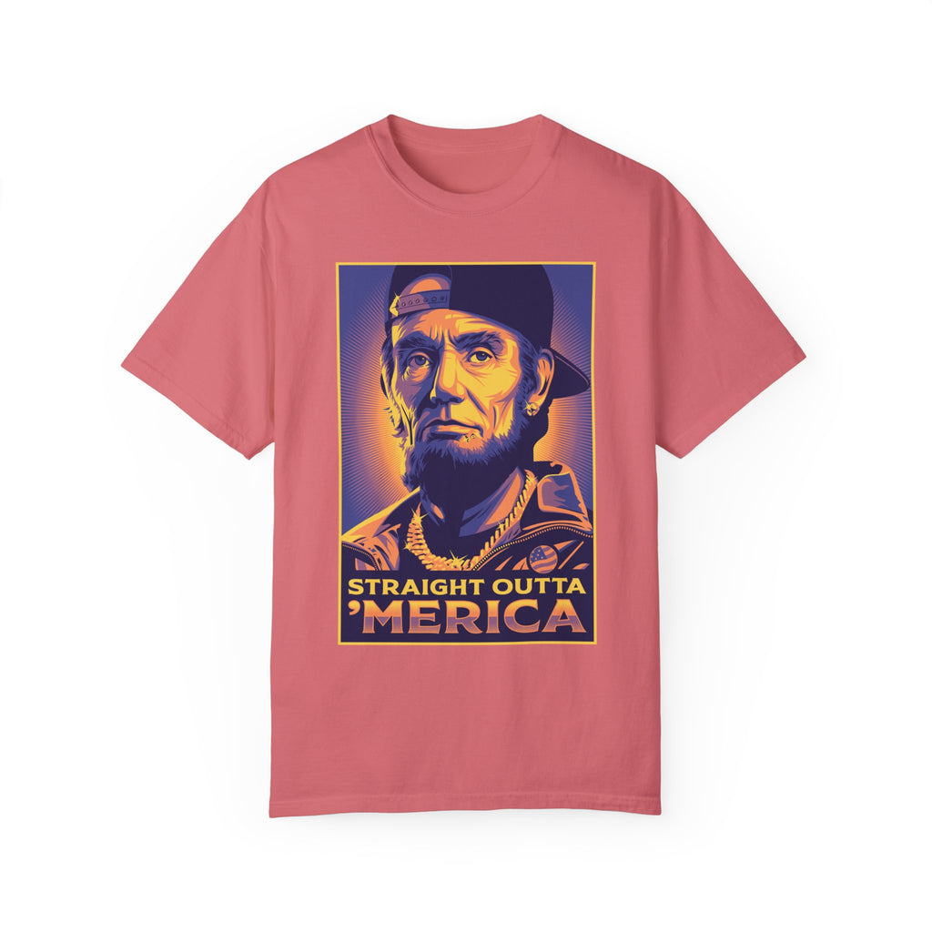 BraggerSwine Unisex Garment-Dyed T-Shirt - Straight Outta 'Merica