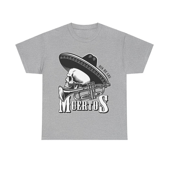 Dia De Muertos Mariachi Unisex Heavy Cotton Tee