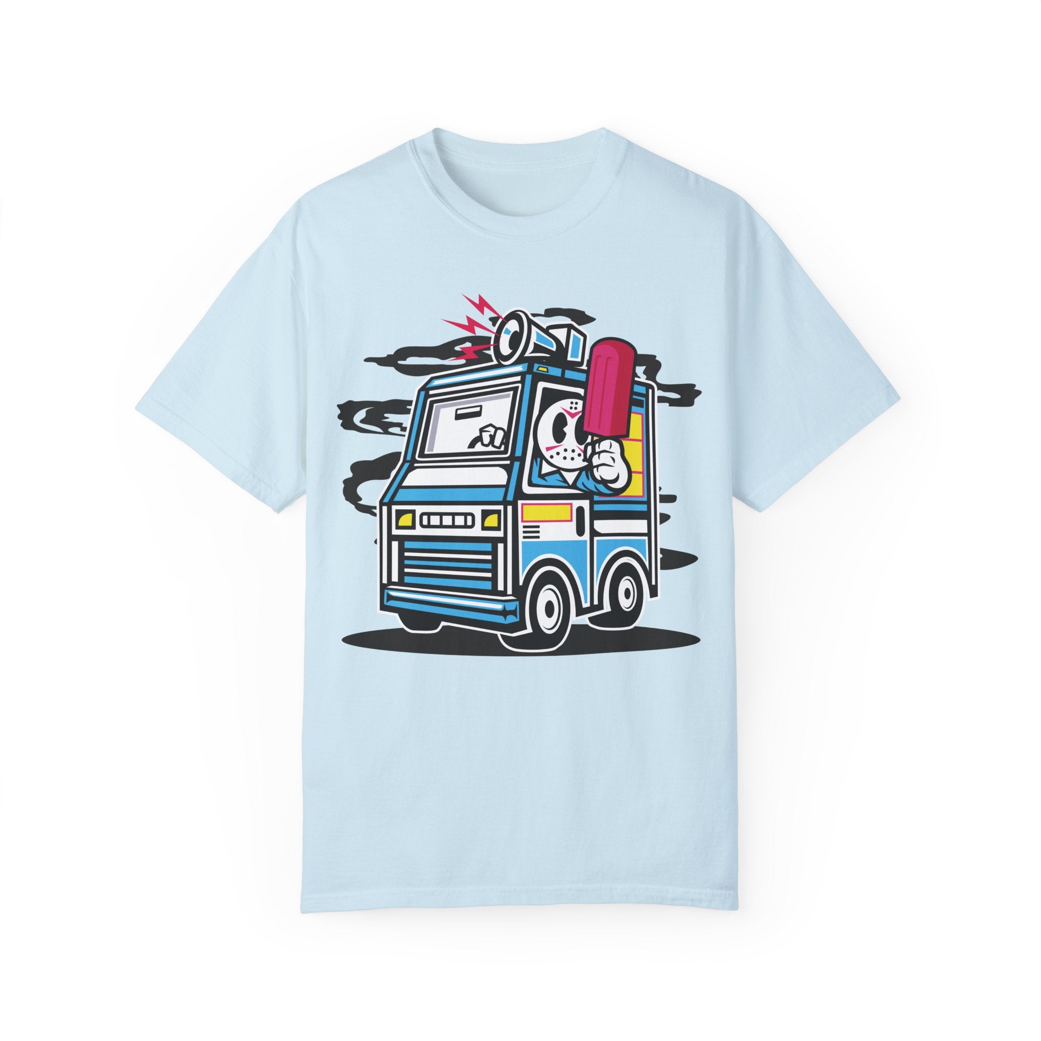 BraggerSwine Unisex Garment-Dyed T-Shirt - Serial Killer Ice Cream Truck