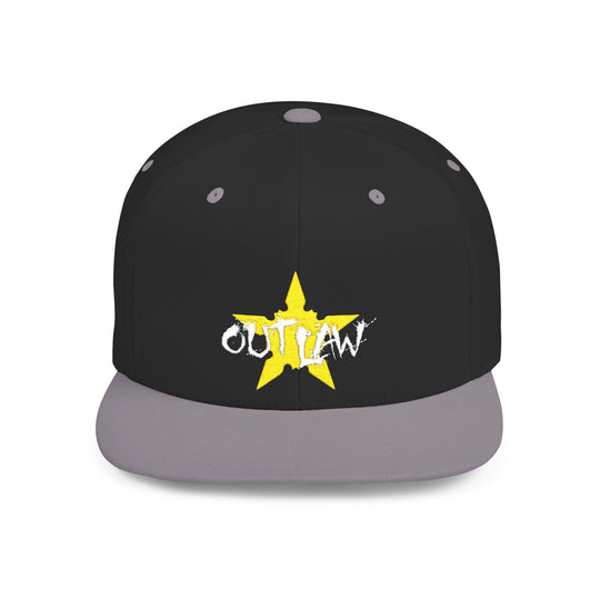 Outlaw Snapback Hat — Flat Bill Cowboy-Inspired Cap