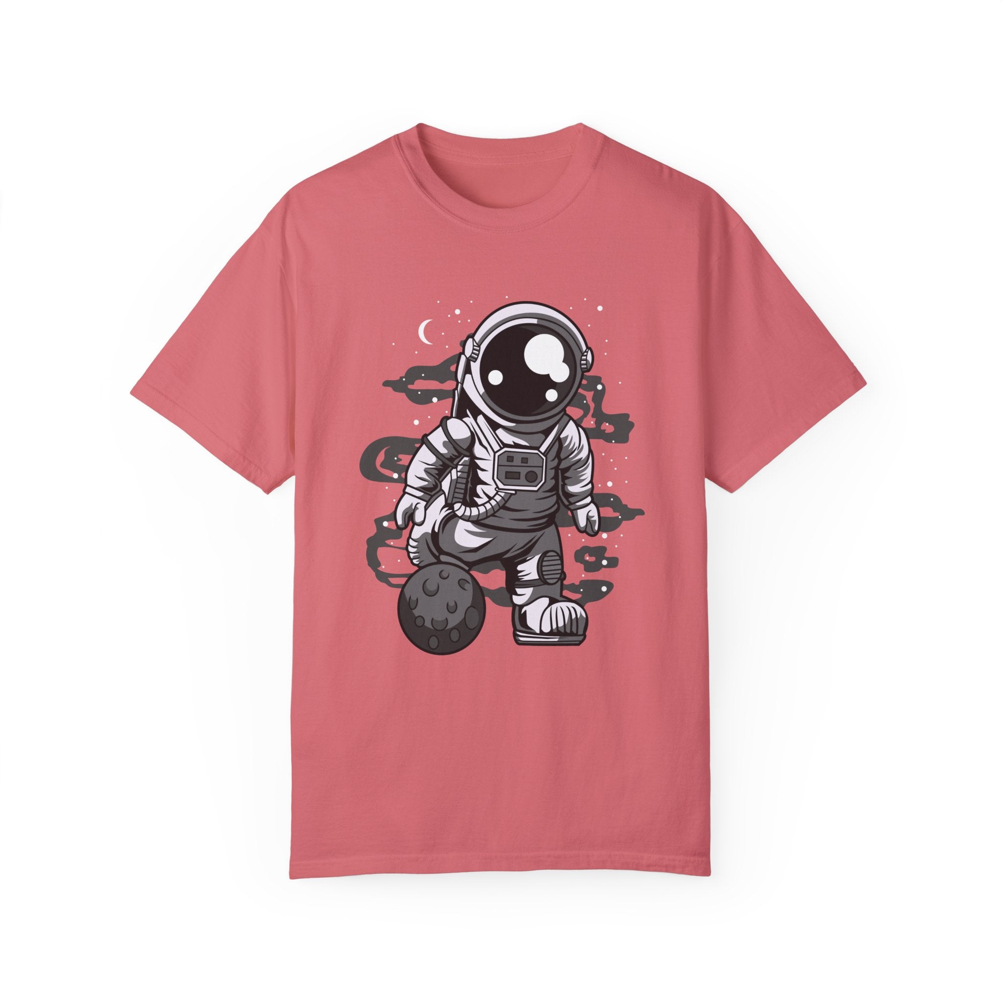 BraggerSwine Unisex Garment-Dyed T-Shirt - Astronaut Soccer