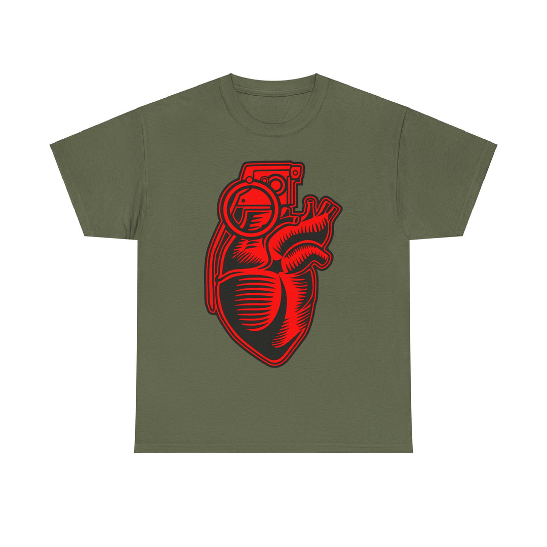 Grenade Heart Unisex Heavy Cotton Tee