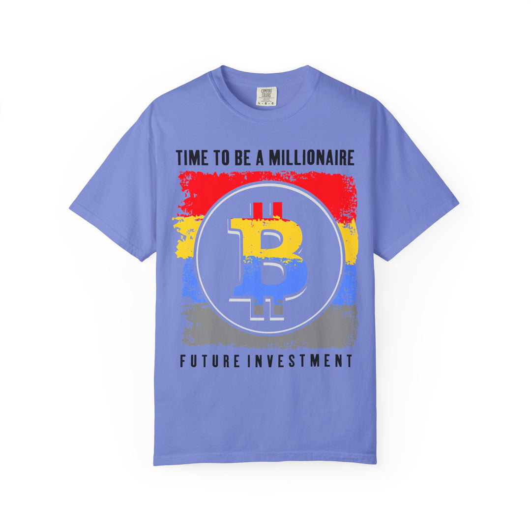 Bitcoin Millionaire T-Shirt — "Time to Be a Millionaire | Future Investment" Crypto Tee