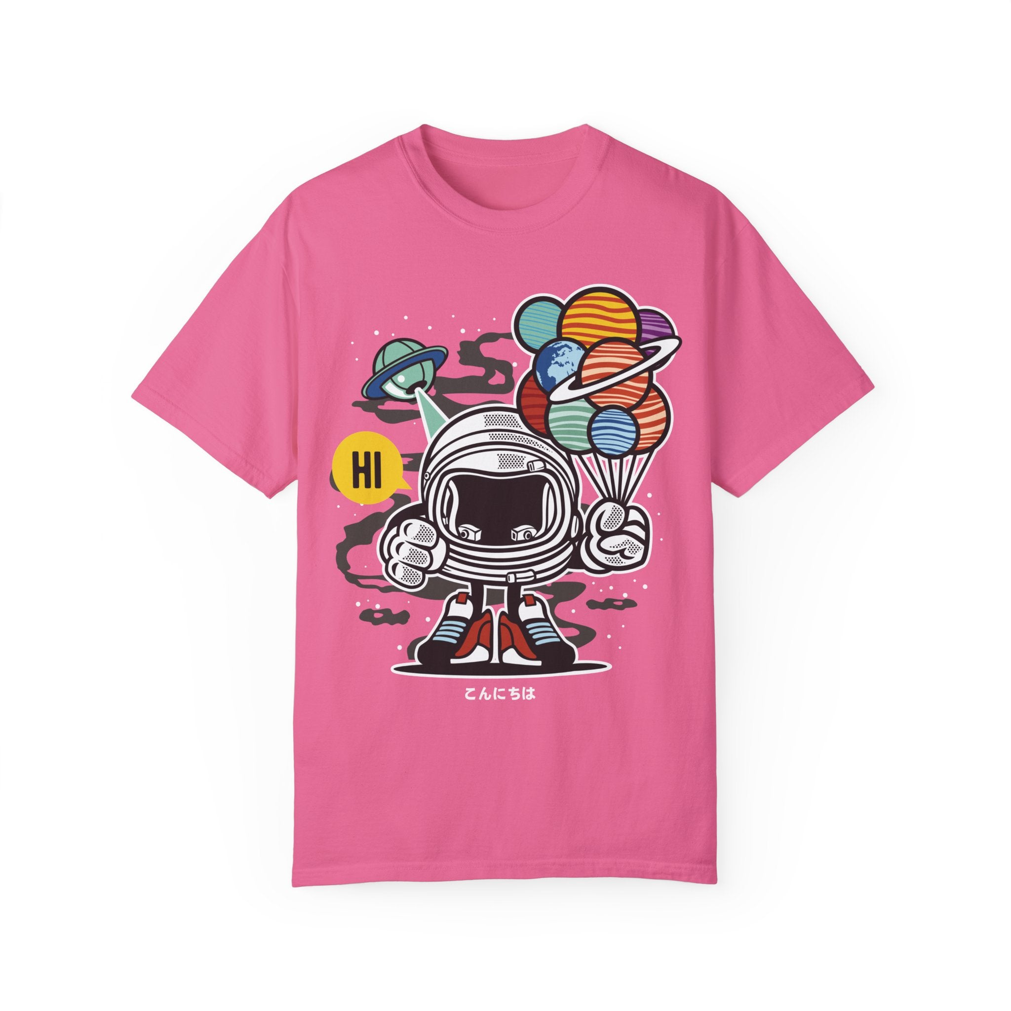 BraggerSwine Unisex Garment-Dyed T-Shirt - Alien World Balloons