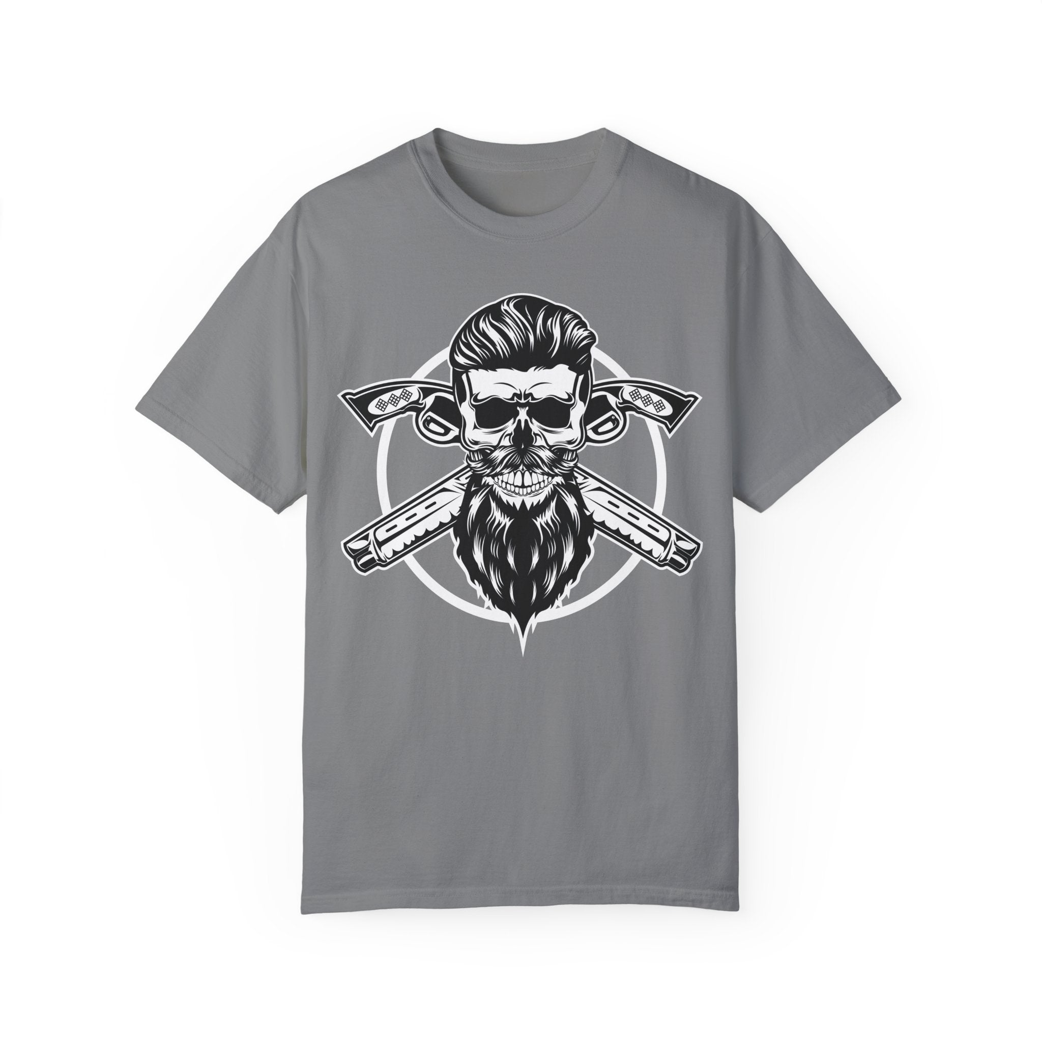 BraggerSwine Unisex Garment-Dyed T-Shirt - Skull Pistols