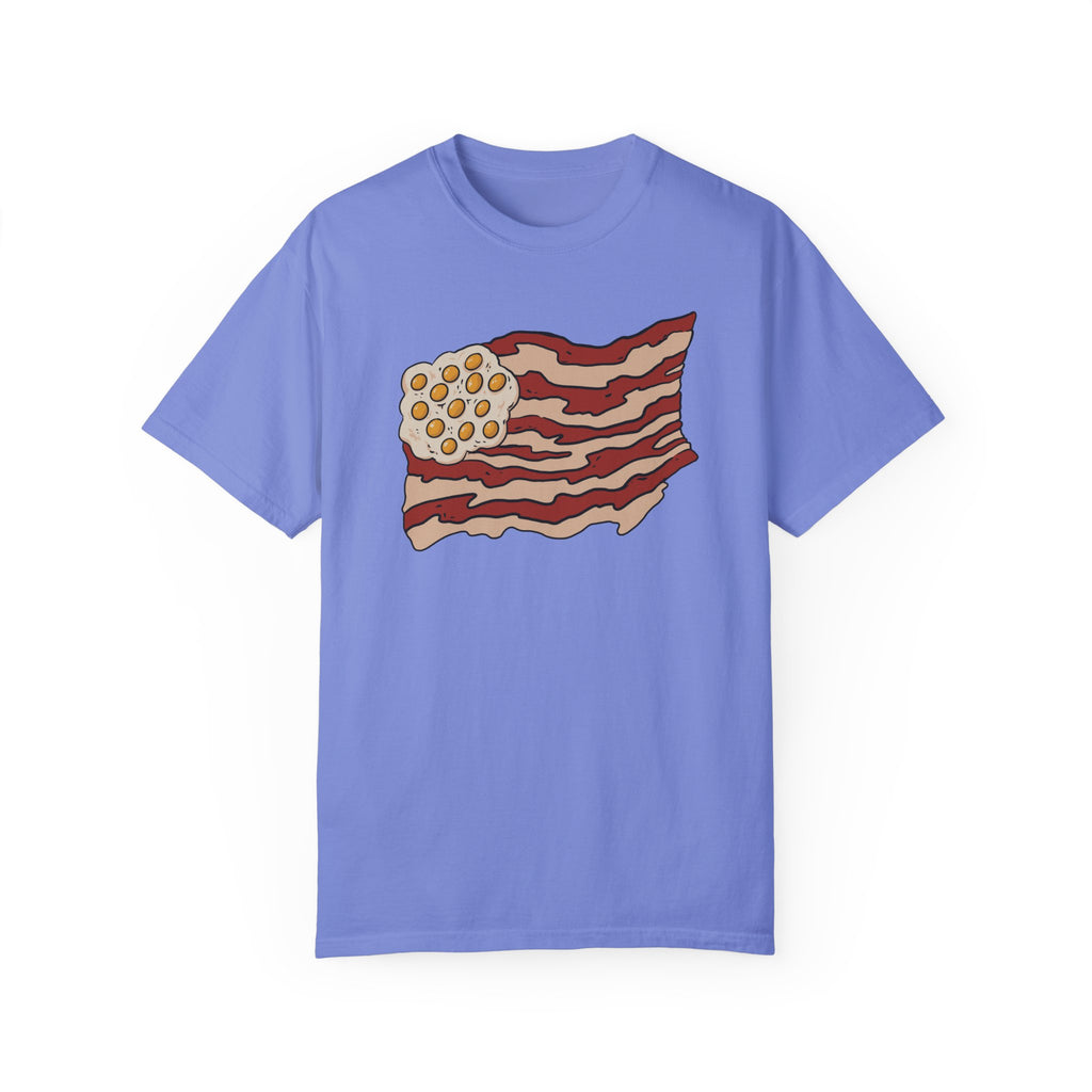 BraggerSwine Unisex Garment-Dyed T-Shirt - Bacon USA Flag